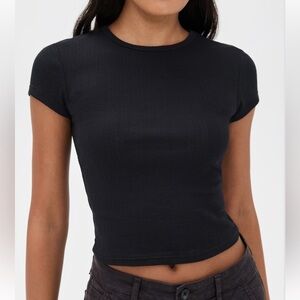 Free People Wait A Minute Baby Tee